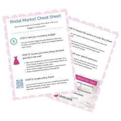 bridal market cheat sheet